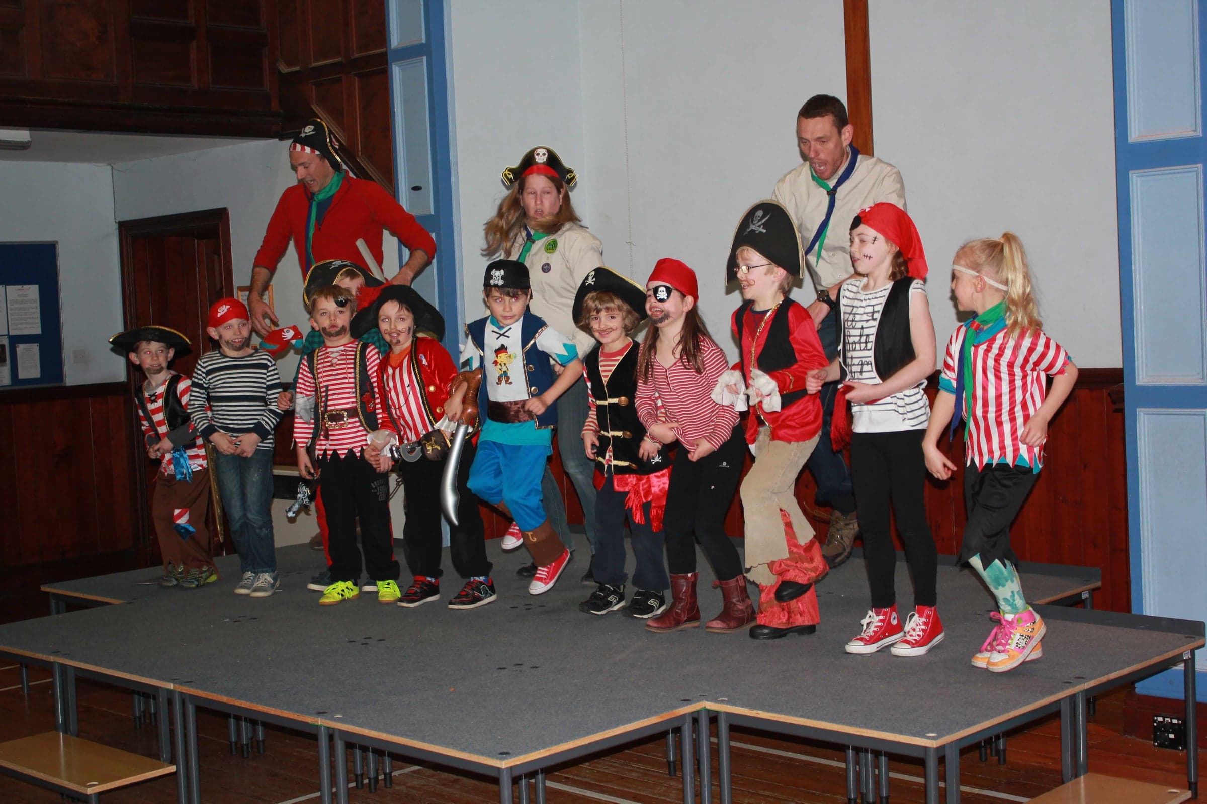 The Beaver Colony performing the Pirate Song at the Gang Show.