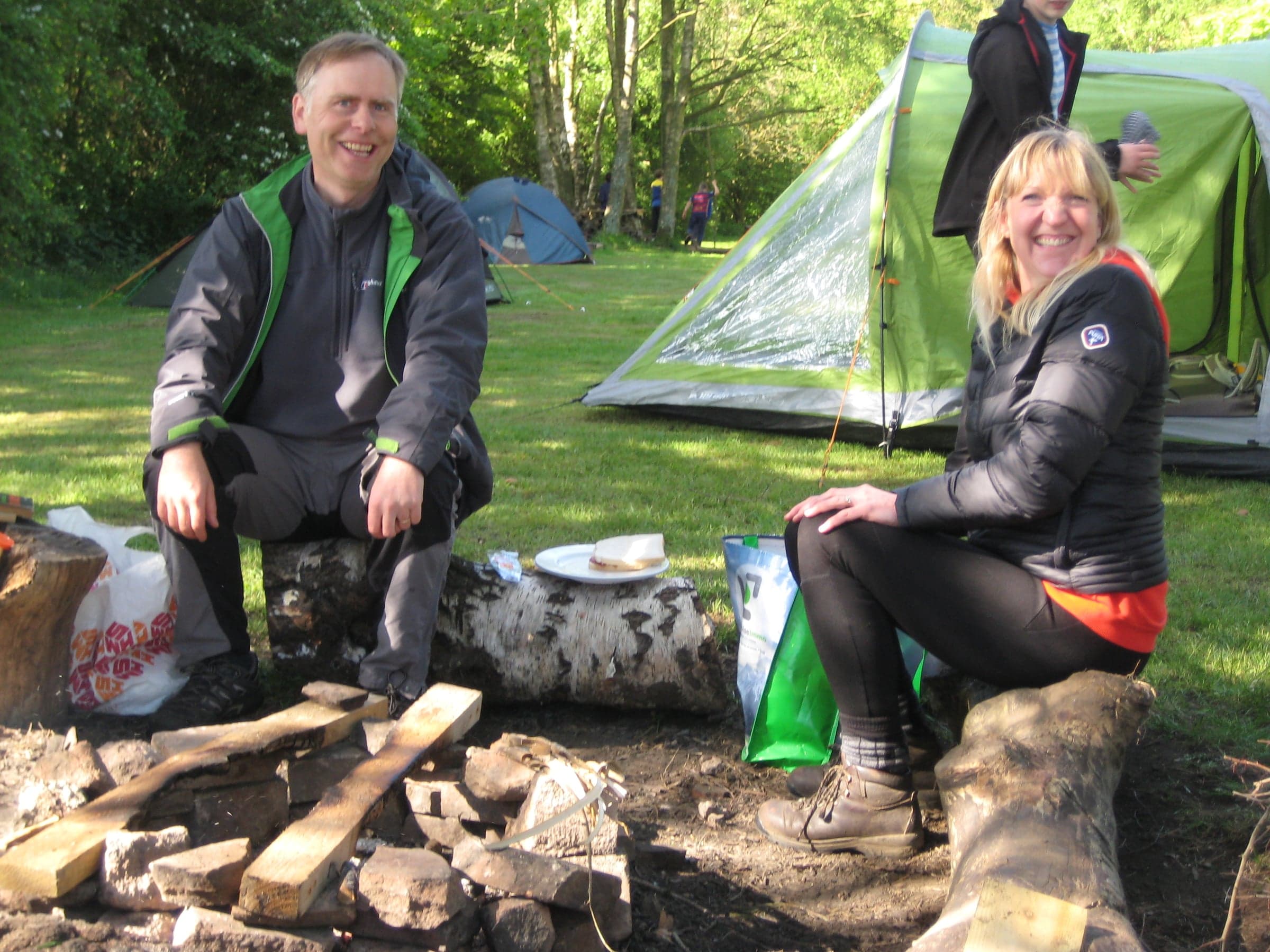 Leaders relaxing by the campfire.