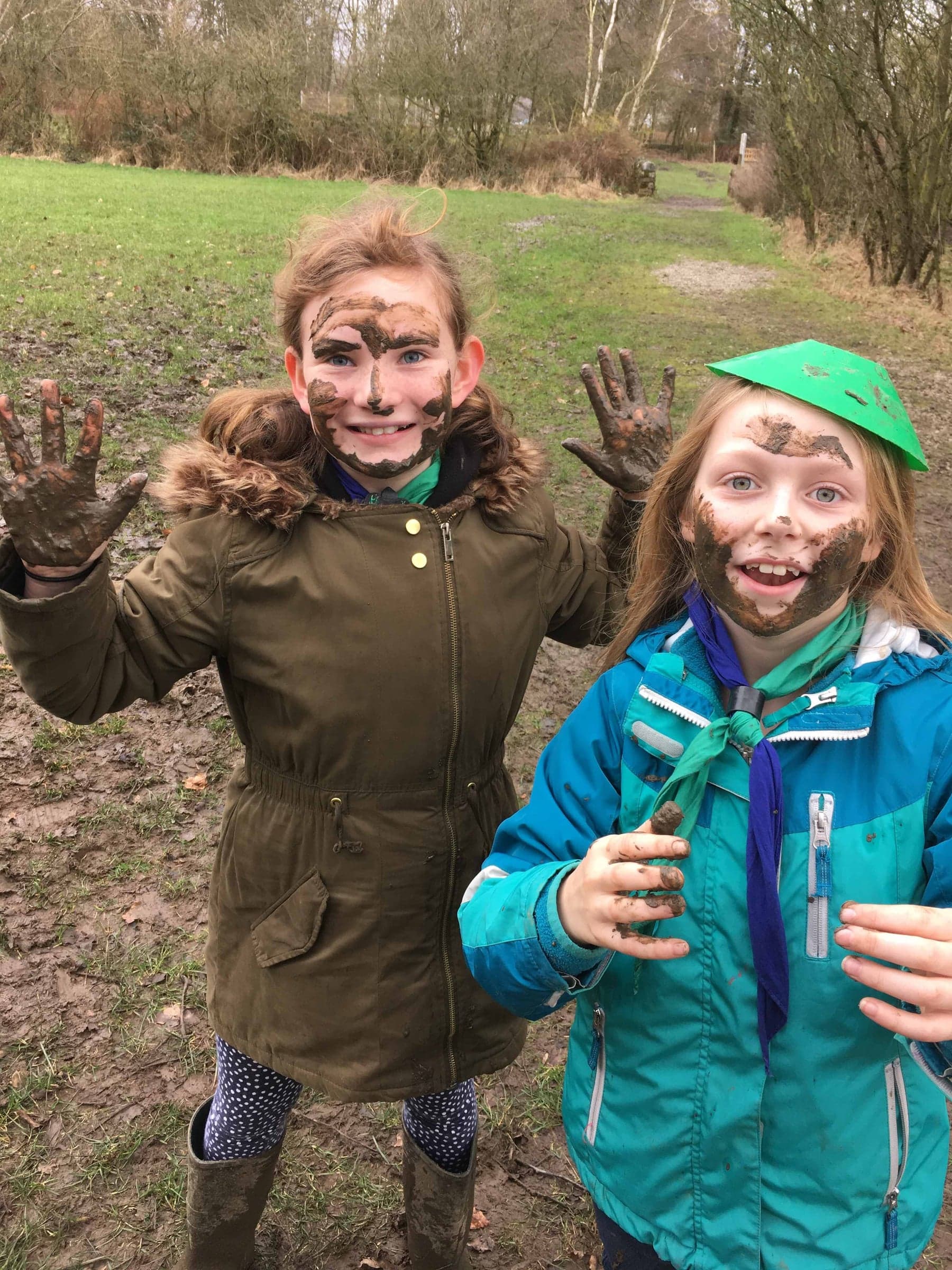 Muddy smiles at Cub Camp.