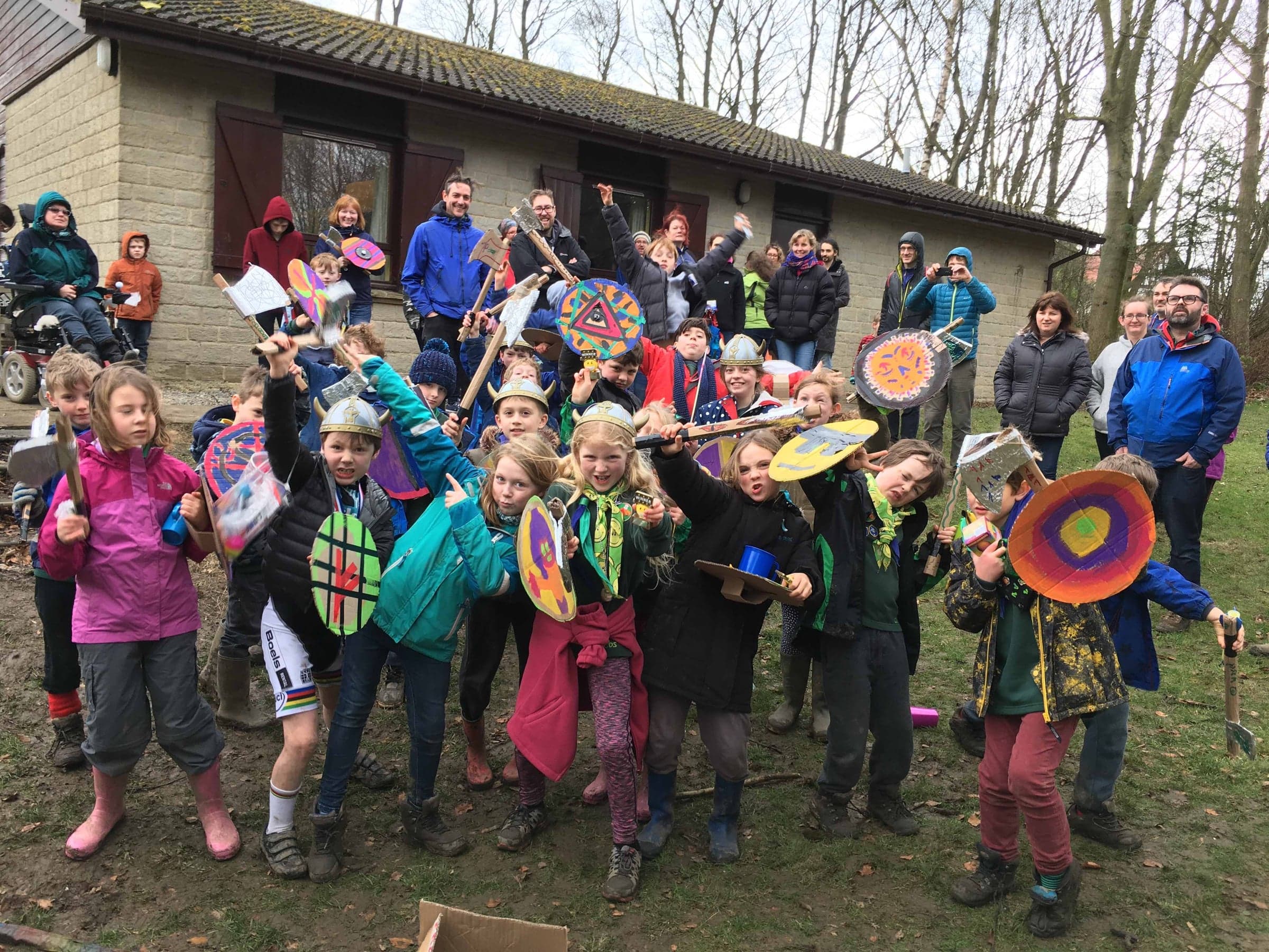 Kitted out and ready — “so what did you do at Cub Camp?”