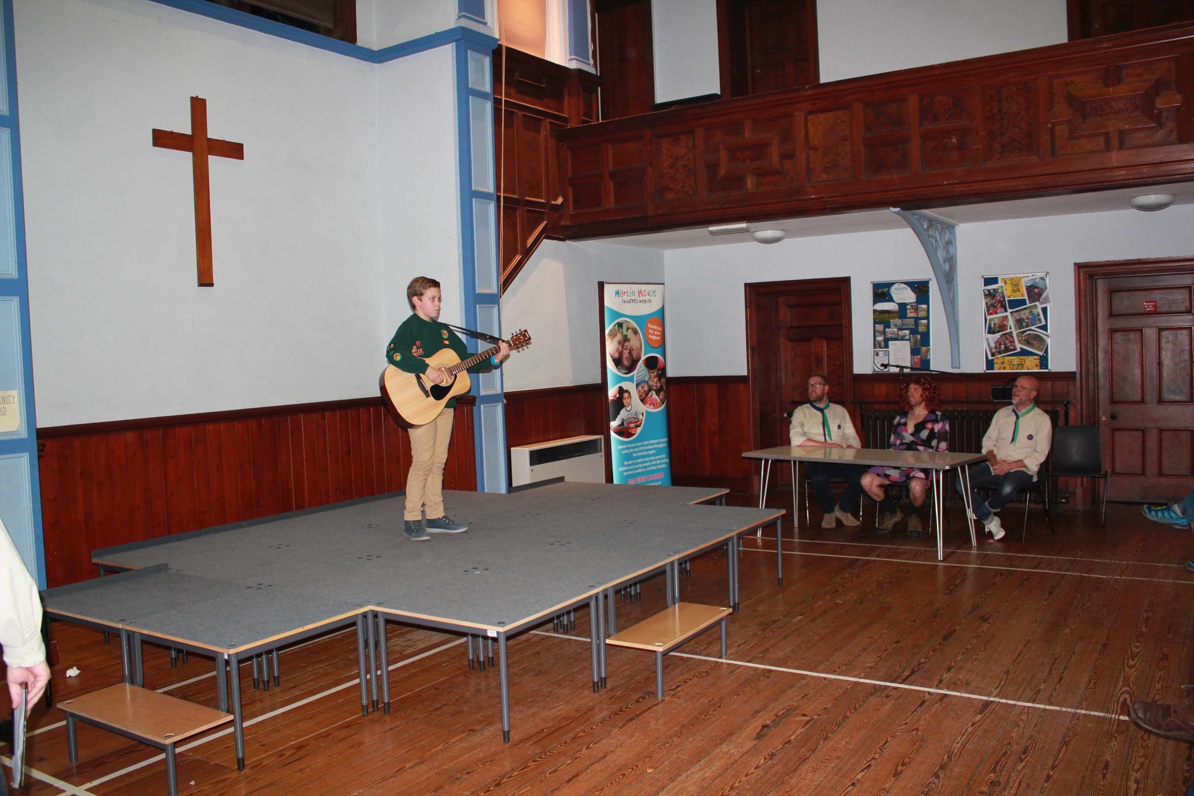 A guitar performance in the Gang Show talent spot.